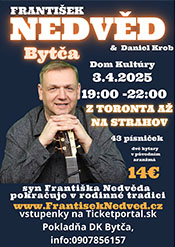 BYTČA - FRANTIŠEK NEDVĚD - KONCERT - PODUJATIE REGIÓN JAVORNÍKY